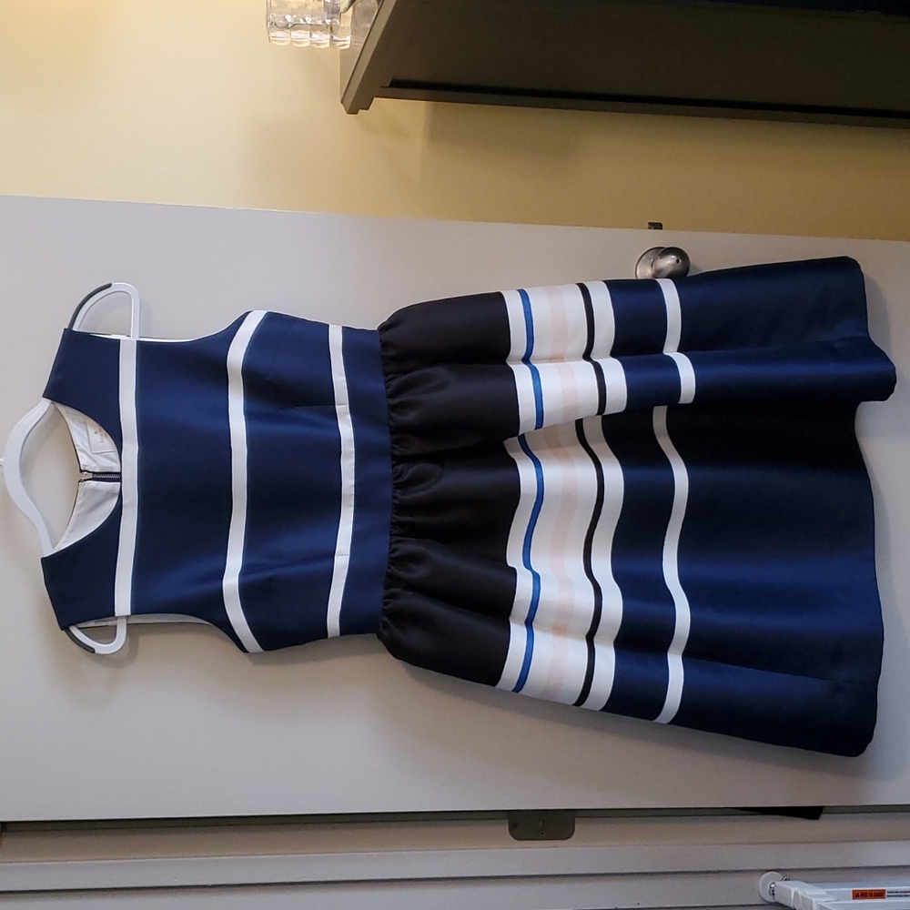 Kate Spade Navy and White Striped Midi Dress - Picture 8 of 8